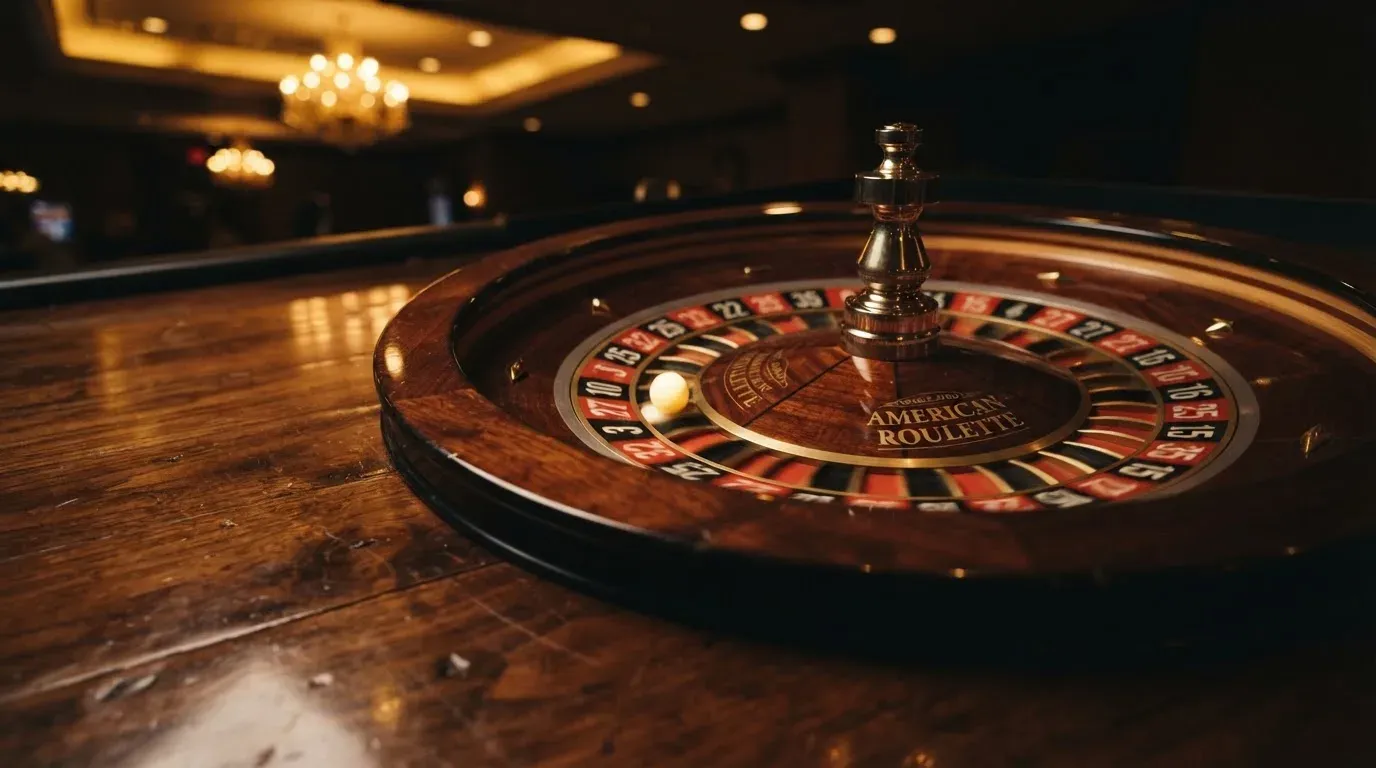 Ett roulettehjul snurrar på ett blankt träbord, den vita kulan glimmar i takljusets guld — casinon utomlands för svenskar